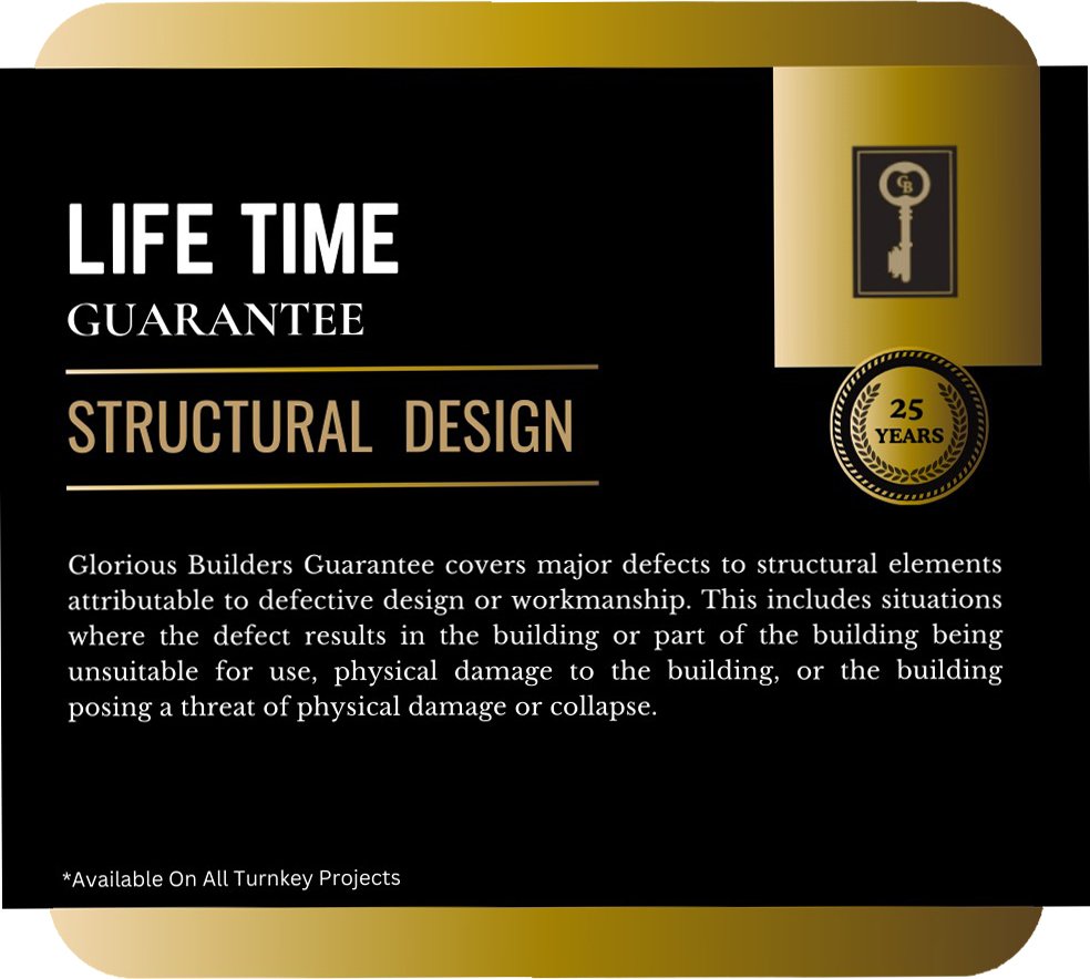 25 Years Structural Design Guarantee